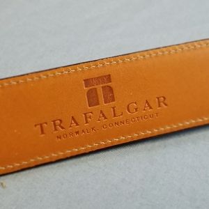 Trafalgar Burgundy/Brown Corina Leather Mens Belt - Size 42